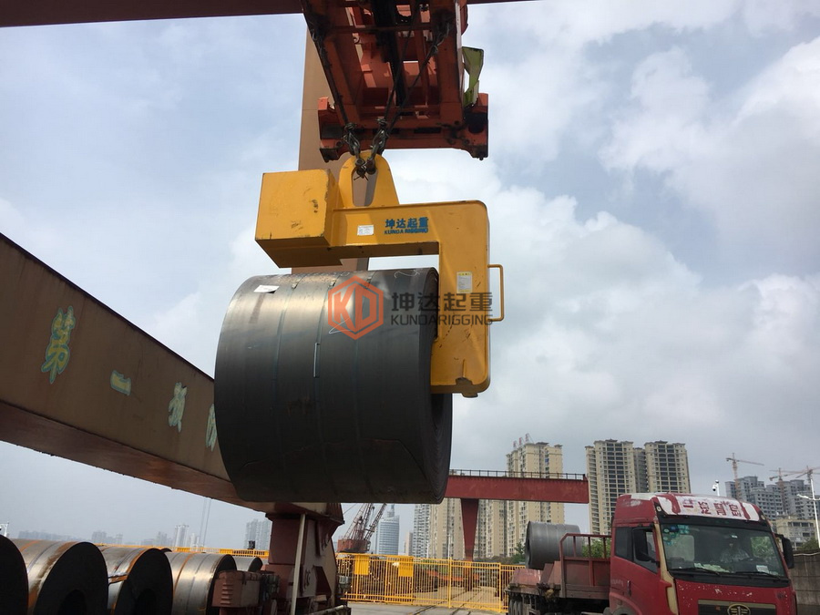 Lifting construction of 32 ton steel coil hook in